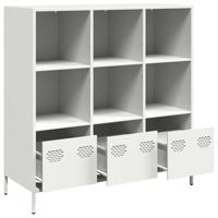 Hoge kast 101,5x39x103,5 cm staal wit - thumbnail