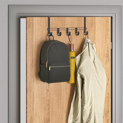 Metaltex deurkapstok 5 haken 38x6x15 cm zwart