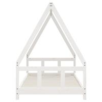 Kinderbedframe 90x190 cm massief grenenhout wit - thumbnail