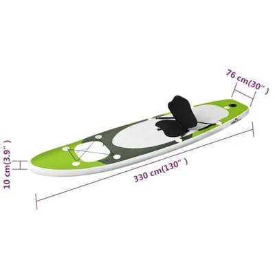 Stand Up Paddleboardset opblaasbaar 330x76x10 cm groen