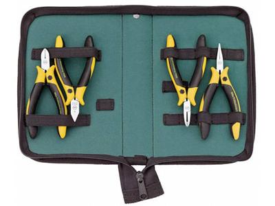 Wiha Z99000104 Tangenset Professional ESD zij-, schuine kopknip-, punttang 5-delig incl. gereedschapsmap - 33507