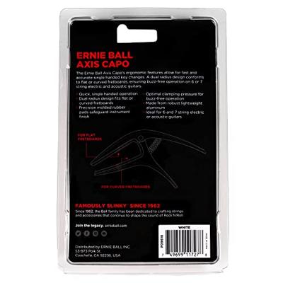 Ernie Ball 9616 Axis Capo White universele capo