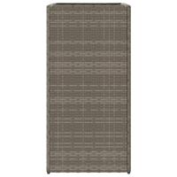 Plantenbakken 2 st 40x40x80 cm poly rattan grijs - thumbnail