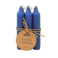 SENZA dinerkaarsen blauw 2,2 x 10 cm set van 7 | 36 stuks - thumbnail