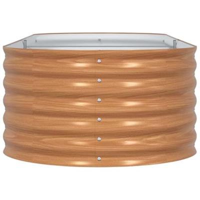 Verhoogde plantenbak Bruin 240 x 80 x 44 cm Staal