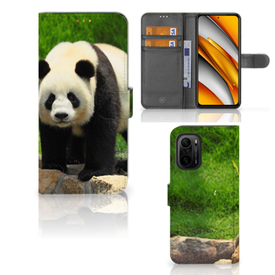 Poco F3 | Xiaomi Mi 11i | Telefoonhoesje | Met pasjeshouder | Panda