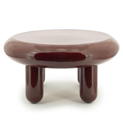 By-Boo Ronde Salontafel 'Balloon' 70cm, kleur Burgundy