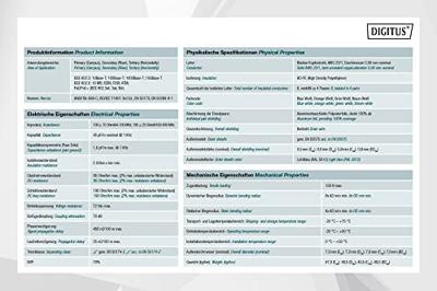 Digitus DK-1623-A-VH-1 Netwerkkabel CAT 6A U/FTP 0.25 mm² Lichtblauw 100 m