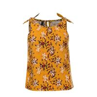 LOOXS 10sixteen gebloemde top okergeel/multicolor - thumbnail