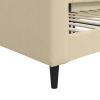 Slaapbank 90x200 cm stof crèmekleurig - thumbnail