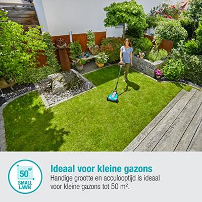 GARDENA HandyMower 22/18V P4A solo Accu-grasmaaier Accu Mulchfunctie, Zonder accu, Instelbare maaihoogte 18 V Snijbreedte max. 22 cm GARDENA HandyMower 22/18V P4A solo Accu-grasmaaier Accu Mulchfunctie, Zonder accu, Instelbare maaihoogte 18 V Snijbreedte max. 22 cm