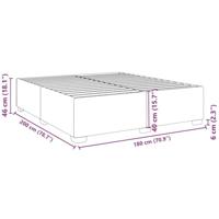 Bedframe kunstleer grijs 180x200 cm - thumbnail