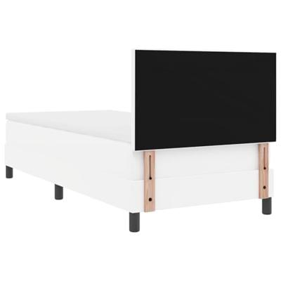Bedframe met matras met matras Wit 90 x 200 cm Kunstleer