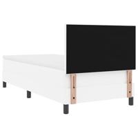 Bedframe met matras met matras Wit 90 x 200 cm Kunstleer - thumbnail