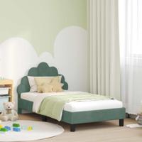 Bedframe voor kinderen met hoofdbord Zeegroen 80 x 160 cm - thumbnail