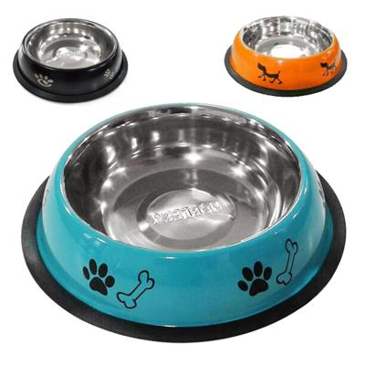 Nobleza Hondenvoerbak met print - RVS - Anti slip Nobleza Hondenvoerbak met print - RVS - Anti slip