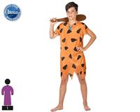 Kostuums voor Kinderen Grotbewoner Oranje (1 Pc) - Maat: 5-6 Jaar - Maat: 5-6 Jaar - thumbnail