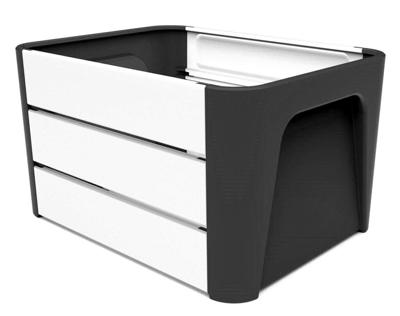 Basil Mirage krat klik &apos;n krat zwart/wit 24l