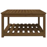 Tuintafel 82,5x82,5x45 cm massief grenenhout honingbruin - thumbnail
