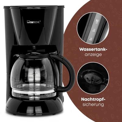 Clatronic KA 3473 Koffiezetapparaat Zwart Capaciteit koppen: 12 Clatronic KA 3473 Koffiezetapparaat Zwart Capaciteit koppen: 12