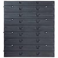 VidaXL 96-delige opslagbakkenset met wandpanelen blauw - thumbnail