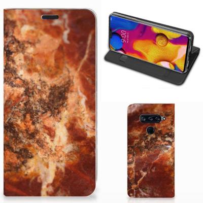 LG V40 Thinq | Standcase | Marmer Bruin LG V40 Thinq | Standcase | Marmer Bruin