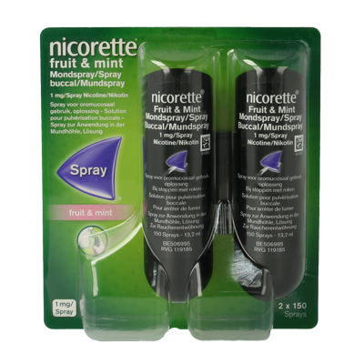 Mondspray fruit & mint duo 2 Stuks