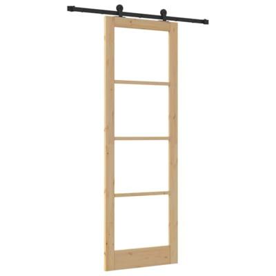 Schuifdeur ORKDAL Bruin 78 x 232 cm Hout en metaal