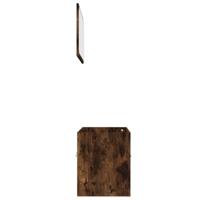 2-delige Badkamermeubelset bewerkt hout gerookt eikenkleurig - thumbnail