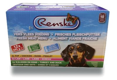 Renske Variatiebox Kate vers gestoomd natvoer hond (tetra) 4 trays (48 x 395 g)