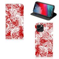 Mobiel BookCase Apple iPhone 11 Pro Angel Skull Rood - thumbnail