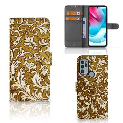 Wallet Case Motorola Moto G60s Barok Goud