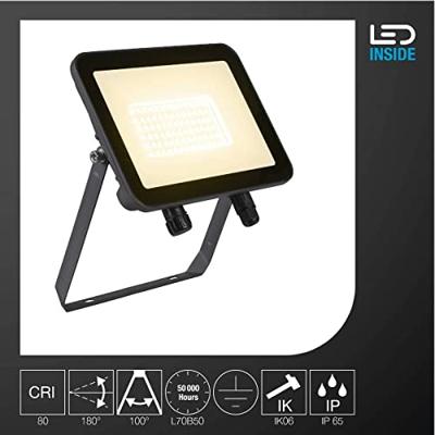 SLV 1006193 FLOODI L LED-plafondlamp LED vast ingebouwd 48 W Antraciet SLV 1006193 FLOODI L LED-plafondlamp LED vast ingebouwd 48 W Antraciet