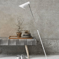 Vloerlamp wit staande lamp &apos;Vanila&apos; Nordlux E14 fitting 129cm - thumbnail