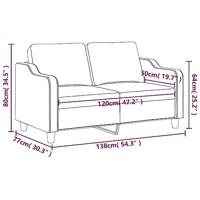 Tweezitsbank 120 cm stof bruin - thumbnail