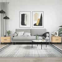Salontafels 2 st 50x50x40 cm bewerkt hout sonoma eikenkleurig - thumbnail