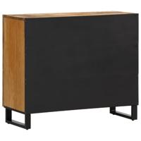 Dressoir 90x34x75 cm massief ruw mangohout - thumbnail