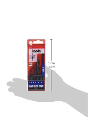 kwb 423140 HSS Metaal-spiraalboorset 6-delig 2 mm, 3 mm, 4 mm, 5 mm, 6 mm, 8 mm DIN 338 Cilinderschacht 1 stuk(s) kwb 423140 HSS Metaal-spiraalboorset 6-delig 2 mm, 3 mm, 4 mm, 5 mm, 6 mm, 8 mm DIN 338 Cilinderschacht 1 stuk(s)