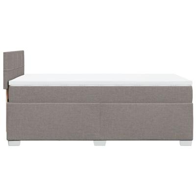 Boxspring met matras stof taupe 100x200 cm