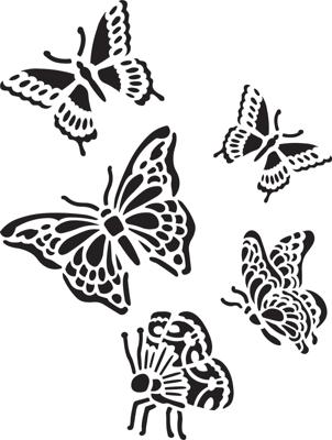 Delta • stencil mania x1 butterflies