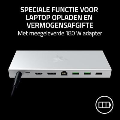 Razer USB 4 Dock Zilver