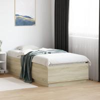 Bedframe bewerkt hout sonoma eikenkleurig 90x190 cm - thumbnail
