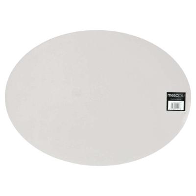 Mesapiu placemat lederlook light grey ovaal 45x33 cm