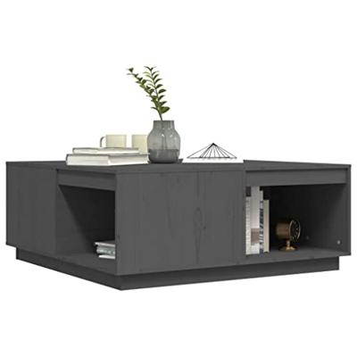 Salontafel 100x101x40,5 cm massief grenenhout grijs