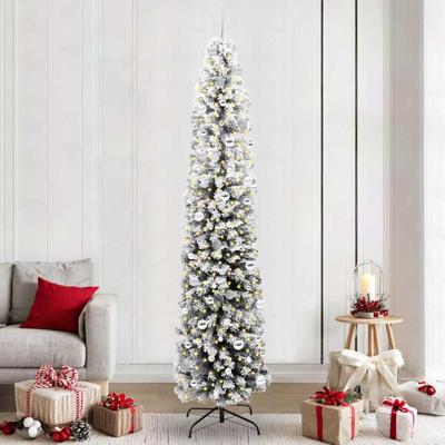 VidaXL Kunstkerstboom groen 240 cm pvc en staal en kunststof