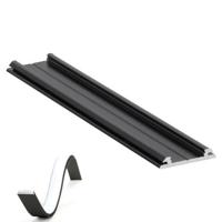 Buigbaar Aluminium Profiel Zwart voor 230V Ledstrip 10 cm - Arc 12 - 20x3,3mm - 1 meter - thumbnail