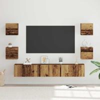 Tv-meubelset 7 pcs Oud hout 60 x 30 x 30 cm Bewerkt hout - thumbnail