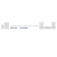 ACT AC3615 High Quality Audio Verlengkabel | 3,5 mm Stereo | Jack male - female | 2 meter - thumbnail
