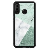 Huawei P30 Lite hoesje - Minty marmer collage - thumbnail