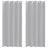 VidaXL Voile gordijn 2 pcs donkergrijs 225 x 140 cm polyester - thumbnail